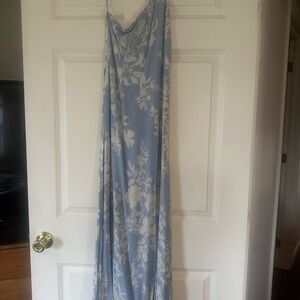 Blue Floral Maxi Dress
